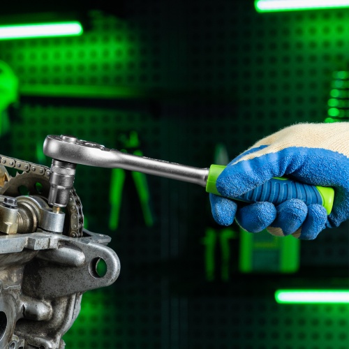 Ключ-трещотка 1/2", 45 зубьев, с быстрым сбросом, матовый хром Сибртех фото 12 Ключ-трещотка 1/2", 45 зубьев, с быстрым сбросом, матовый хром Сибртех фото 12