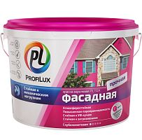 Краска фасадная Profilux PL-112А влагостойкая белая 14 кг