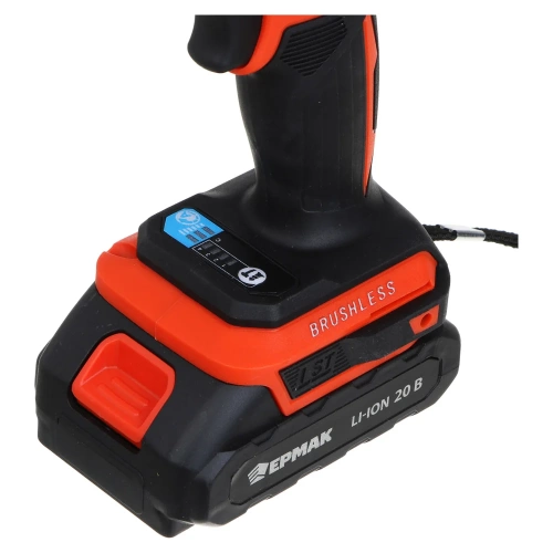 Импакт винтоверт ударный ЕРМАК бесщёточный, 20В, 2Ач, 230Нм 691-052 фото 4 Импакт винтоверт ударный ЕРМАК бесщёточный, 20В, 2Ач, 230Нм 691-052 фото 4