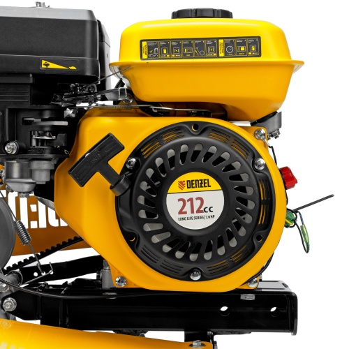 Мотоблок DPT-170SB, 7 л.с., ремен.сцеп, фрез 3х4, ШОМ, без колес, передачи 2В/1Н Denzel фото 13