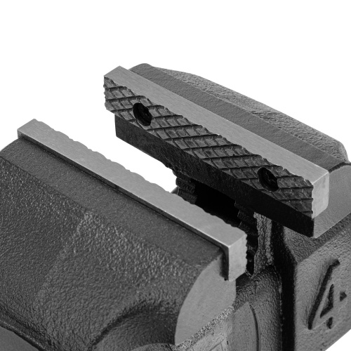 Тиски слесарные BVH-100, 100 мм, поворотные, стальная направляющая, с наковальней //Denzel фото 11