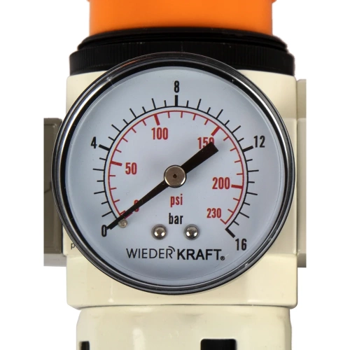 Блок подготовки воздуха WIEDERKRAFT 1/2, 16 бар с влагоотделителем 5 мк, лубрикатором и регулятором давления WDK-70140FA фото 8 Блок подготовки воздуха WIEDERKRAFT 1/2, 16 бар с влагоотделителем 5 мк, лубрикатором и регулятором давления WDK-70140FA фото 8