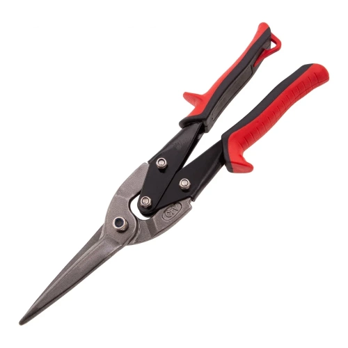 Ножницы по металлу MATRIX, удлиненные, 285 мм, пряморежущие, обрезиненные рукоятки 78341 фото 6