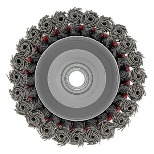 Щетка для УШМ, 100 мм, М14, "чашка", крученая проволока 0.8 мм Matrix фото 4