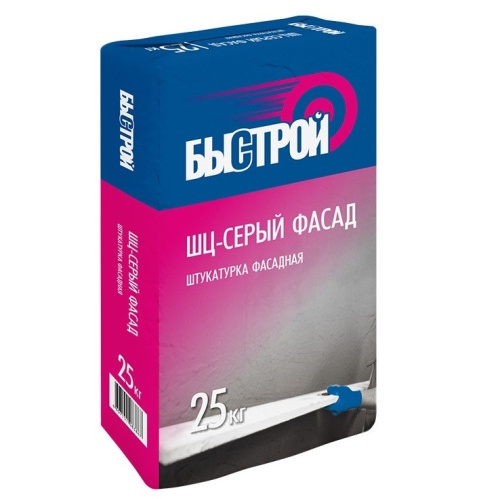 Штукатурка цементная Быстрой ШЦ-серый фасад 25 кг