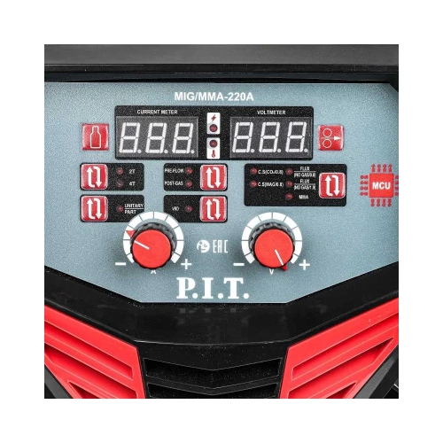 Сварочный полуавтомат P.I.T. PMIG220-С2 7.5кВт, 220А, ПВ-60, MMA 1,6-5,0мм, MIG 0,8-1,0мм PMIG220-C2 фото 4