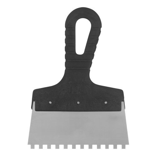 Шпатель из нержавеющей стали, 150 мм, зуб 6 х 6 мм, пластмассовая ручка Сибртех фото 3