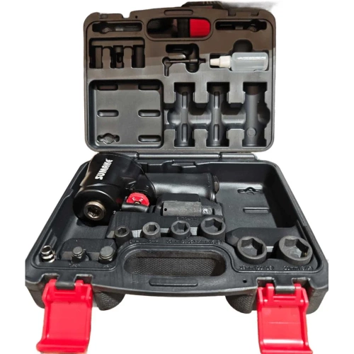 Укороченный ударный гайковерт SUMAKE 1/2 с набором головок 9-20, 813 Nm ST-IW1040-K фото 3