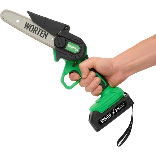 Пила цепная аккумуляторная WORTEN 20В, 2х2.0 Ач шина 15,2 см КА-90000348 фото 9 Пила цепная аккумуляторная WORTEN 20В, 2х2.0 Ач шина 15,2 см КА-90000348 фото 9