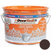Грунт-эмаль DecoTech Professional 3 в 1 00-00015863 шоколадно-коричневый под RAL8017 1,8 кг
