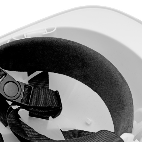 Каска защитная ударопрочная, ABS/PC, плавная регулировка, модель «Форвард» (К-05)белая Denzel фото 8