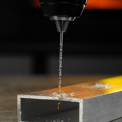 Сверло спиральное по металлу 2,5 х 95 мм Р6М5, Golden Tip, удлиненное, 2шт. Denzel фото 11