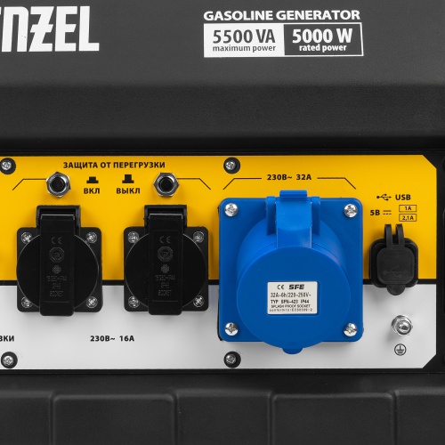 Генератор бензиновый PS 55 EA, 5.5 кВт, 230 В, 25 л, коннектор автоматики, электростартер Denzel фото 6 Генератор бензиновый PS 55 EA, 5.5 кВт, 230 В, 25 л, коннектор автоматики, электростартер Denzel фото 6
