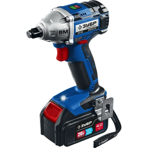 Бесщеточный гайковерт ЗУБР Профессионал 20 В, 2 АКБ, 4 Ач, в кейсе GB-250-42 фото 3 Бесщеточный гайковерт ЗУБР Профессионал 20 В, 2 АКБ, 4 Ач, в кейсе GB-250-42 фото 3