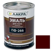 Эмаль для пола Лакра ПФ-266 красно-коричневая 1 кг