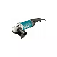 Угловая шлифовальная машина Makita 230 мм, 2800 Вт, 6600 об., AFT, поворот. рукоятка, плавн. пуск, антивибр., поддержка об., расцепляющая муфта, тормоз дв., 6.3 кг GA9070X1