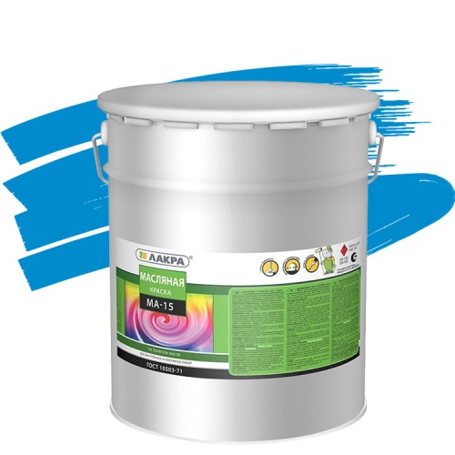 Краска масляная Лакра МА-15 голубая 25 кг