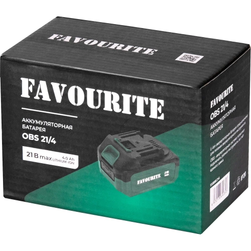 Аккумуляторная батарея FAVOURITE OBS 21/4 Li-ion, 21В, 4Ач 150000214 фото 4 Аккумуляторная батарея FAVOURITE OBS 21/4 Li-ion, 21В, 4Ач 150000214 фото 4