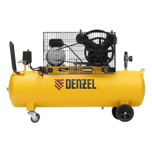 Компрессор воздушный BCV2300/100, ременный привод, 2.3 кВт, 100 литров, 440 л/мин Denzel фото 4