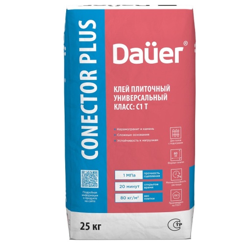 Клей плиточный Dauer Conector Home Plus универсальный 25 кг фото 5