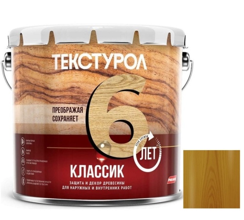 Средство для защиты древесины Текстурол Классик Дуб 3 л