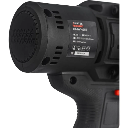 Гайковерт ударный аккумуляторный RUNTEC TECHNIC 3/4, 20В, 2x6Ач, 1400Нм RT-IW1400T фото 8