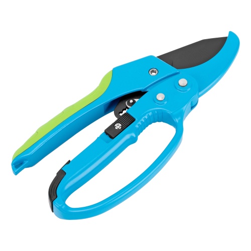 Секатор прямого реза, 200 мм, храповой механизм, металлические обaрезиненные рукоятки, Luxe, Palisd фото 2