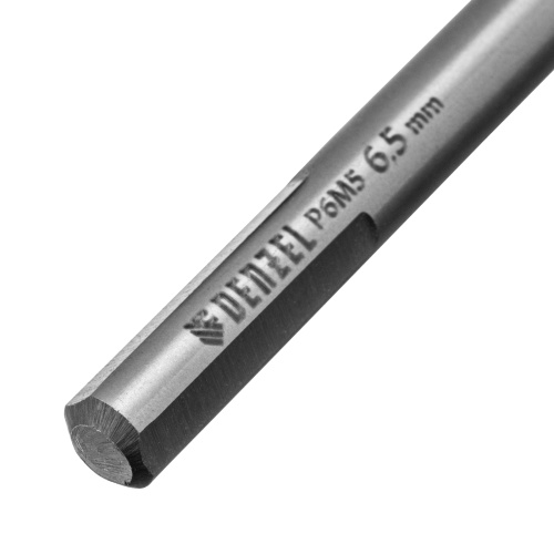 Сверло спиральное по металлу 6,5 x 93мм, Р6М5, Golden Tip, многогранная заточка Denzel фото 4 Сверло спиральное по металлу 6,5 x 93мм, Р6М5, Golden Tip, многогранная заточка Denzel фото 4