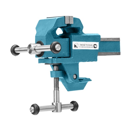 Тиски слесарные, 63 мм, крепление для стола, винтовой зажим (Глазов) фото 20