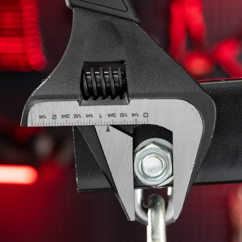 Ключ разводной, тонкие губки, фосфатированный, двухкомпонентная рукоятка, 300 мм, PRO Matrix фото 8