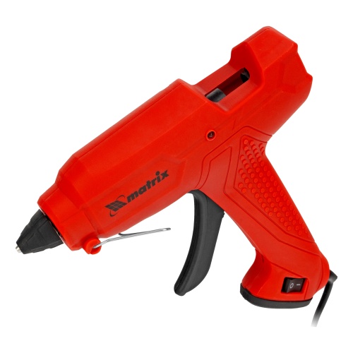 Клеевой пистолет, 11 мм, 40 (100) Вт, 18 г/мин, выключатель и индикатор напряжения Matrix фото 2