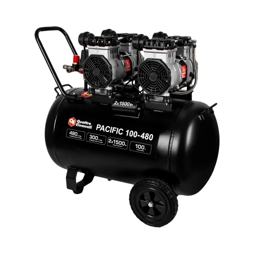 Безмасляный поршневой компрессор QUATTRO ELEMENTI PACIFIC 100-480 480 л/мин, 100 л, 3.5 л.с, 8 бар 915-373 фото 8 Безмасляный поршневой компрессор QUATTRO ELEMENTI PACIFIC 100-480 480 л/мин, 100 л, 3.5 л.с, 8 бар 915-373 фото 8