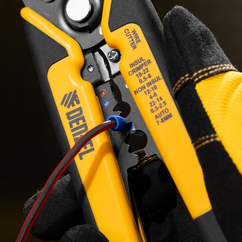 Щипцы для зачистки электропроводов 0,2-6 мм², функция обрезания проводов Denzel фото 15