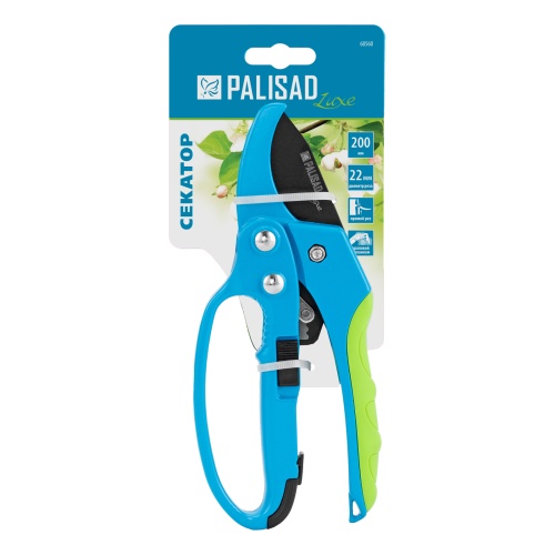 Секатор прямого реза, 200 мм, храповой механизм, металлические обaрезиненные рукоятки, Luxe, Palisd фото 9