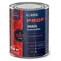 Эмаль термостойкая антикоррозионная Лакра Prof it до 1200С черная 0,8 кг