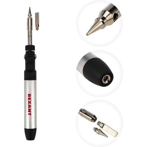 Портативный газовый паяльник 15мл REXANT DZ-70901 12-0185 фото 3