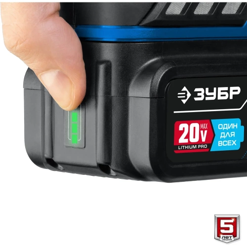 Бесщеточный гайковерт ЗУБР Профессионал т7 20 В, 500 Нм, 2 акб (4 ач), кейс GB-500-42 фото 11