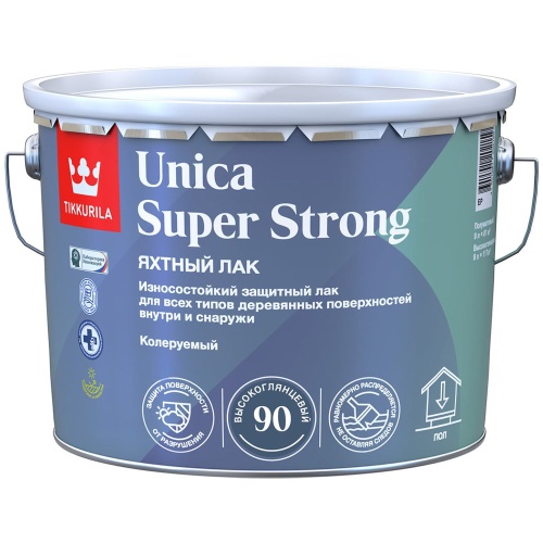 Лак универсальный Tikkurila Unica Super Strong 700014010 база EP глянцевый 9 л