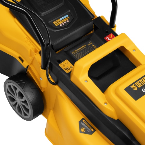 Газонокосилка электрическая GMC-1200, шир.,32см, 1200 Вт, 3 уров., травосб. 30 л Denzel фото 14