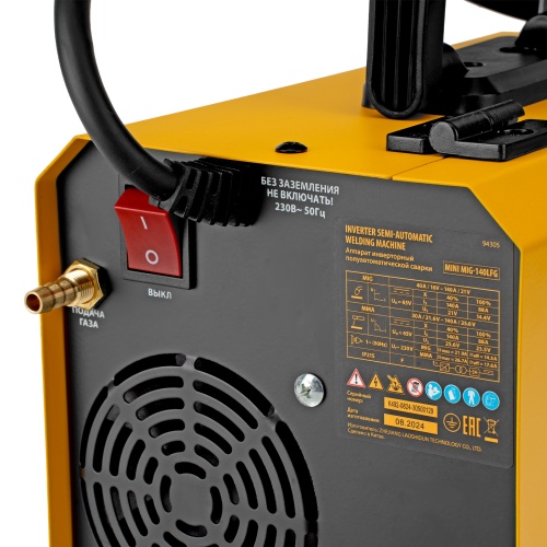 Аппарат инвертор. полуавтомат. сварки Mini MIG-140LFG, 140 А, ПВ 60%// Denzel фото 13