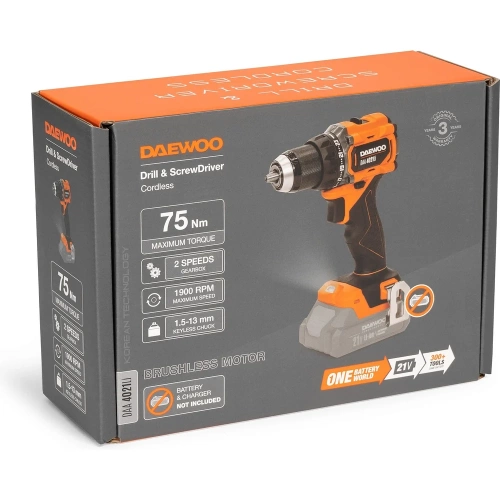 Дрель-шуруповерт аккумуляторная DAEWOO без АКБ и ЗУ DAA 4021Li фото 9 Дрель-шуруповерт аккумуляторная DAEWOO без АКБ и ЗУ DAA 4021Li фото 9