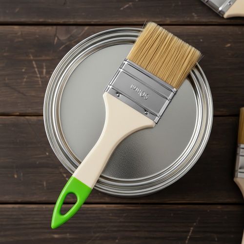 Кисть флейцевая, 50*8, натуральная щетина, пластиковая ручка, 10шт Сибртех фото 10