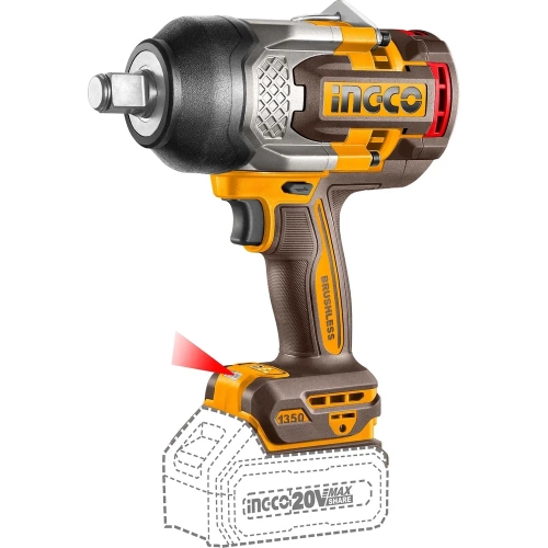 Аккумуляторный ударный гайковерт INGCO 1350 Нм, 3/4, 20В б/щ INDUSTRIA CIWLI201351 Аккумуляторный ударный гайковерт INGCO 1350 Нм, 3/4, 20В б/щ INDUSTRIA CIWLI201351