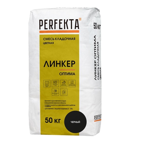 Смесь кладочная Perfekta Линкер Оптима чёрная 50 кг