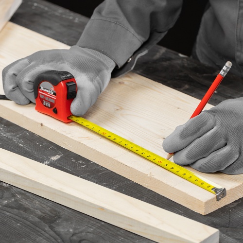 Рулетка Double fixation,3 м х 16 мм,обрезиненный корпус,двойная плавная фиксация Matrix фото 10