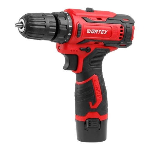Аккумуляторная дрель-шуруповерт WORTEX BD 1220 Li в чемодане 12 В, 30 Нм, 2x1.5 А/ч, БЗП 10 мм 1329356