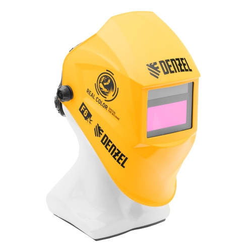 Щиток защитный лицевой (маска сварщика) F6, см. окно 93х43, Real Color, DIN4/5-8/9-13// Denzel фото 2