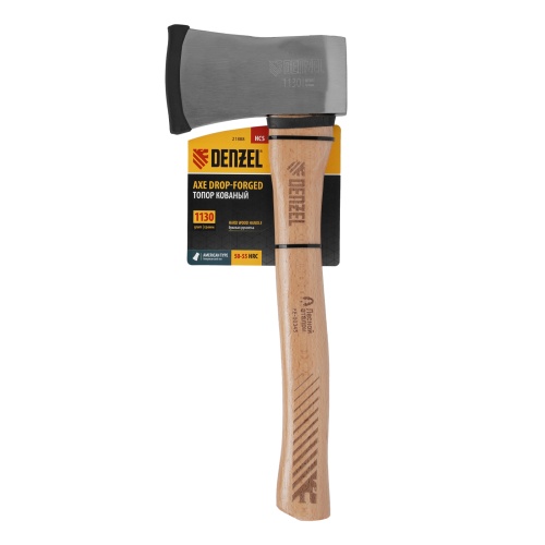 Топор кованый, 1130 г, американский тип, буковая рукоятка, 430мм, EFP Denzel фото 7