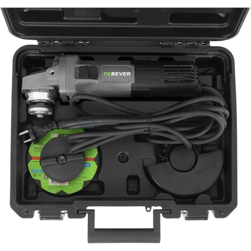 Угловая шлифмашина электрическая DeBever 125 мм, 1400 Вт, 3000 -11000 об/мин, 2,5 кг DBE-9222B фото 3