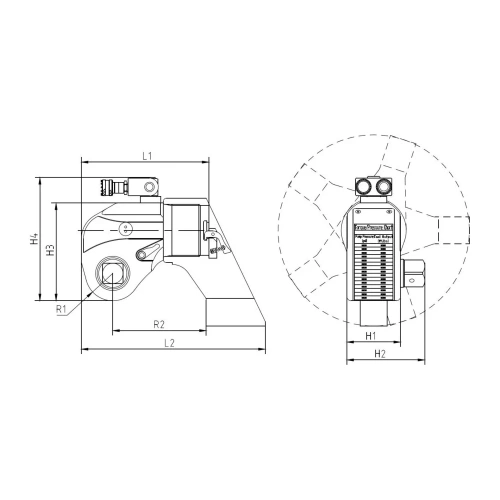 Гидравлический гайковерт NORGAU со стопором обратного хода 1", 451-4512, NHT25-045SDA 058110105 фото 3